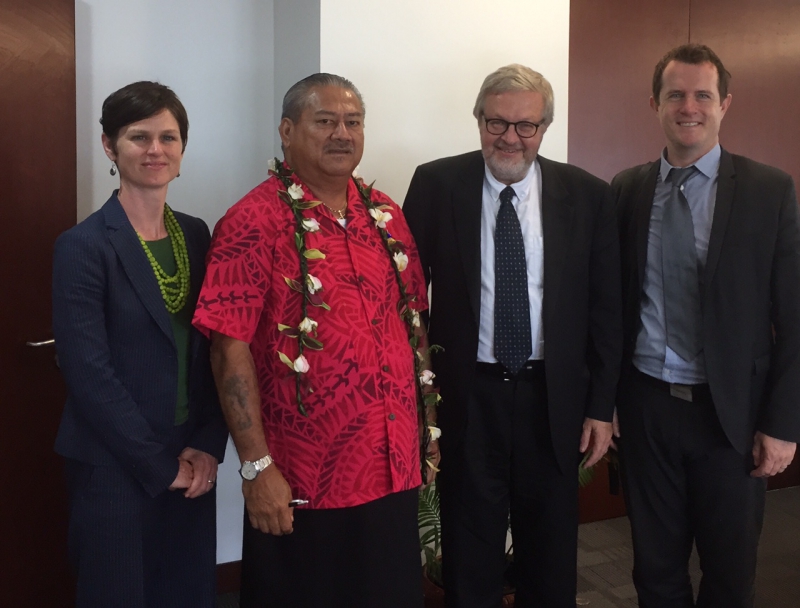 The CTI delegation together with Acting Prime Minister, Hon. Papaliitele Niko Lee Hang
