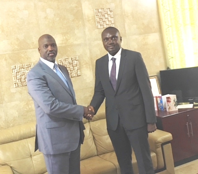 Minister of Justice and Attorney-General of The Gambia, H.E. Mr. Abubacarr Tambadou and Hon. Deputy Minister of Ghana Charles Owiredu, head of CTI’s delegation